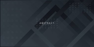 Modern siyah soyut sunum arkaplanı. Sunum, afiş, kapak, web, kart, poster, duvar kağıdı, doku, slayt, dergi için vektör illüstrasyon teknolojisi tasarımı