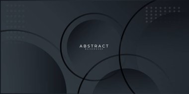 Modern siyah soyut sunum arkaplanı. Sunum, afiş, kapak, web, kart, poster, duvar kağıdı, doku, slayt, dergi için vektör illüstrasyon teknolojisi tasarımı