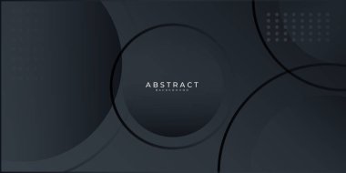 Modern siyah soyut sunum arkaplanı. Sunum, afiş, kapak, web, kart, poster, duvar kağıdı, doku, slayt, dergi için vektör illüstrasyon teknolojisi tasarımı