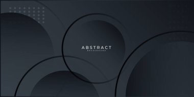 Modern siyah soyut sunum arkaplanı. Sunum, afiş, kapak, web, kart, poster, duvar kağıdı, doku, slayt, dergi için vektör illüstrasyon teknolojisi tasarımı