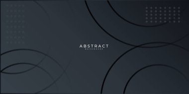 Modern siyah soyut sunum arkaplanı. Sunum, afiş, kapak, web, kart, poster, duvar kağıdı, doku, slayt, dergi için vektör illüstrasyon teknolojisi tasarımı