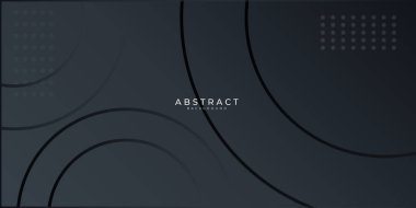 Modern siyah soyut sunum arkaplanı. Sunum, afiş, kapak, web, kart, poster, duvar kağıdı, doku, slayt, dergi için vektör illüstrasyon teknolojisi tasarımı