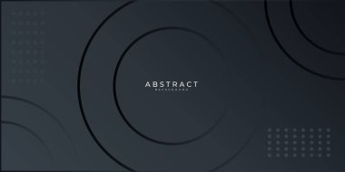 Modern siyah soyut sunum arkaplanı. Sunum, afiş, kapak, web, kart, poster, duvar kağıdı, doku, slayt, dergi için vektör illüstrasyon teknolojisi tasarımı