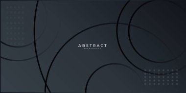 Modern siyah soyut sunum arkaplanı. Sunum, afiş, kapak, web, kart, poster, duvar kağıdı, doku, slayt, dergi için vektör illüstrasyon teknolojisi tasarımı