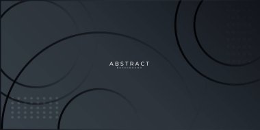 Modern siyah soyut sunum arkaplanı. Sunum, afiş, kapak, web, kart, poster, duvar kağıdı, doku, slayt, dergi için vektör illüstrasyon teknolojisi tasarımı