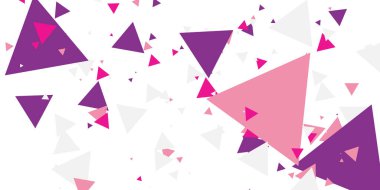 Sunum tasarımı için pembe mor geometrik üçgen soyut arkaplan. Vektör illüstrasyon ve teknoloji grafik tasarımı