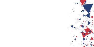 Soyut arka plan mavi beyaz ve üçgen süslemeli. Sunum tasarımı için modern kurumsal konsept teknolojisi arka planı