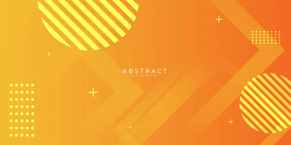 Abstract Oranje Gradiënt Geometrische Vorm Achtergrond Met Dynamische Geometrische Vormen — Stockvector