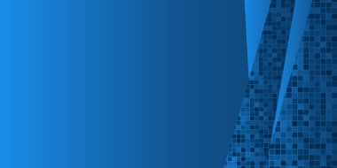 Minimum geometrik arkaplan. Modern kurumsal konsept vektör teknolojisi tasarımı ile dinamik mavi şekiller