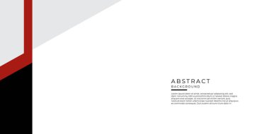 Sunum tasarımı için kırmızı siyah iş geçmişi. Yüksek kontrastlı kırmızı ve siyah soyut geometrik şekiller. Soyut teknoloji grafik afiş tasarımı. Vektör kurumsal geçmişi