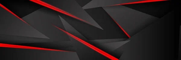 Diseño Tecnológico Moderno Negro Rojo Abstracto Carbono Metálico Brillante Color — Vector de stock