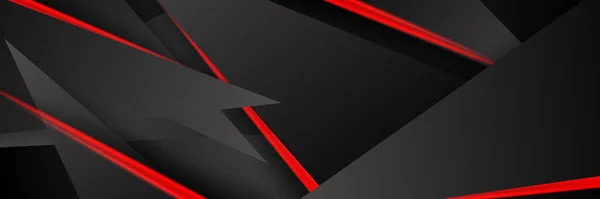 Diseño Tecnológico Moderno Negro Rojo Abstracto Carbono Metálico Brillante Color — Vector de stock
