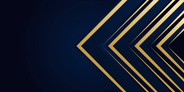 Soyut altın ve mavi arka plan. Altın çizgileri olan gri gümüş soyut lüks arka plan. Soyut altın ve deniz dikdörtgenlerine sahip teknolojik geometrik arka plan. Vektör paneli tasarımı