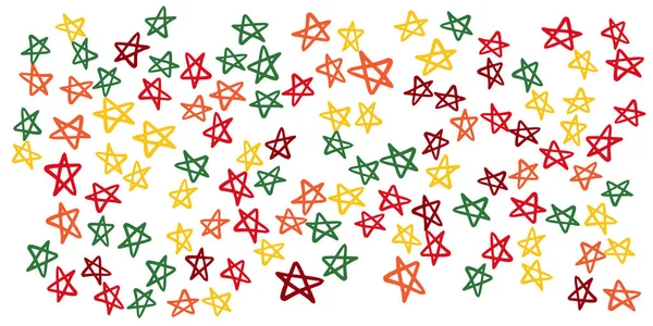 Patrón Estrella Cálido Fresco Feliz Colorido Fondo Plantillas Artísticas Universales — Vector de stock