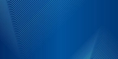 Soyut geometrik ve mavi, dalgalı çizgi arkaplanlı. Çizim vektör tasarımı