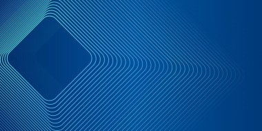 Soyut geometrik ve mavi, dalgalı çizgi arkaplanlı. Çizim vektör tasarımı