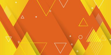 Turuncu sarı dinamik modern soyut arka plan. Dinamik üçgen soyut ile gradyan geometrik arkaplan
