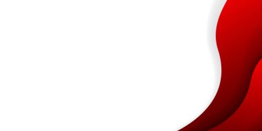 Koyu kırmızı kağıt, soyut pankart tasarımı yapıyor. Zarif dalgalı vektör arkaplanı