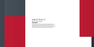 Kırmızı siyah iş sunumu tasarım şablonu. Beyaz arka planda soyut geometrik dekorasyon. Kapak, afiş, kartvizit, teknoloji toplantısı ve daha fazlası için vektör illüstrasyonu