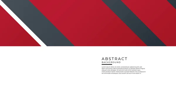 Plantilla Diseño Presentación Negocios Negra Roja Decoración Geométrica Abstracta Sobre — Archivo Imágenes Vectoriales