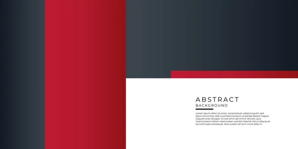 Červená Černá Obchodní Prezentace Design Šablony Abstraktní Geometrická Dekorace Bílém — Stockový vektor