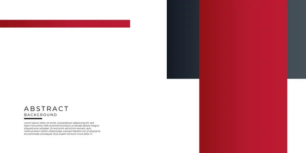 Piros Fekete Üzleti Prezentáció Design Sablon Absztrakt Geometriai Dekoráció Fehér — Stock Vector