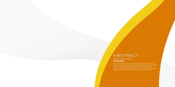 Moderne Orange Jaune Blanc Vague Abstraite Fond Incurvé Pour Conception — Image vectorielle