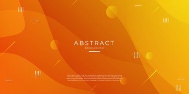 Taze portakal meyvesi kavramının dinamik stil pankart tasarımı. Sıvı eğimli turuncu elementler. Poster, ağ, iniş, sayfa, kapak, reklam, selamlama, kart, promosyon için yaratıcı illüstrasyon