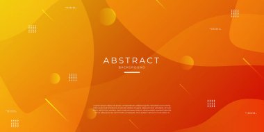 Taze portakal meyvesi kavramının dinamik stil pankart tasarımı. Sıvı eğimli turuncu elementler. Poster, ağ, iniş, sayfa, kapak, reklam, selamlama, kart, promosyon için yaratıcı illüstrasyon