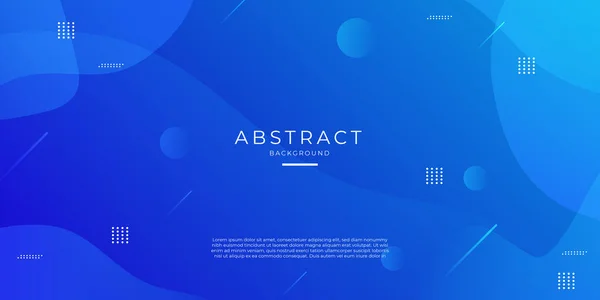 Diseño Dinámico Banner Estilo Con Concepto Moderno Azul Fresco Elementos — Vector de stock