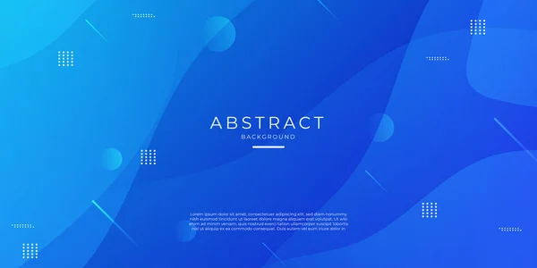 Diseño Dinámico Banner Estilo Con Concepto Moderno Azul Fresco Elementos — Vector de stock