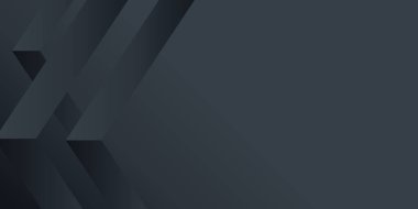 Siyah kağıt katmanlı üç boyutlu bir arkaplan. Vektör Illustration Modern Siyah Soyut Tasarım Geometrik Kağıt Biçimi Arkaplan