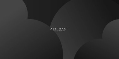 Çember kağıt katmanlı soyut siyah arkaplan. Vektör Illustration Modern Siyah Soyut Tasarım Geometrik Kağıt Biçimi Arkaplan