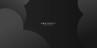 Çember kağıt katmanlı soyut siyah arkaplan. Vektör Illustration Modern Siyah Soyut Tasarım Geometrik Kağıt Biçimi Arkaplan