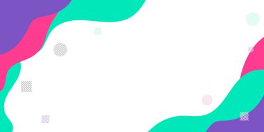 Memphis soyut arka planı, yeşil mor toska pembe. Memphis tarzı bir geçmişi var. Sunum, afiş, kapak, web, kart, poster, duvar kağıdı için vektör illüstrasyon tasarımı