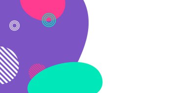 Memphis soyut arka planı, yeşil mor toska pembe. Memphis tarzı bir geçmişi var. Sunum, afiş, kapak, web, kart, poster, duvar kağıdı için vektör illüstrasyon tasarımı