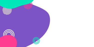 Memphis soyut arka planı, yeşil mor toska pembe. Memphis tarzı bir geçmişi var. Sunum, afiş, kapak, web, kart, poster, duvar kağıdı için vektör illüstrasyon tasarımı