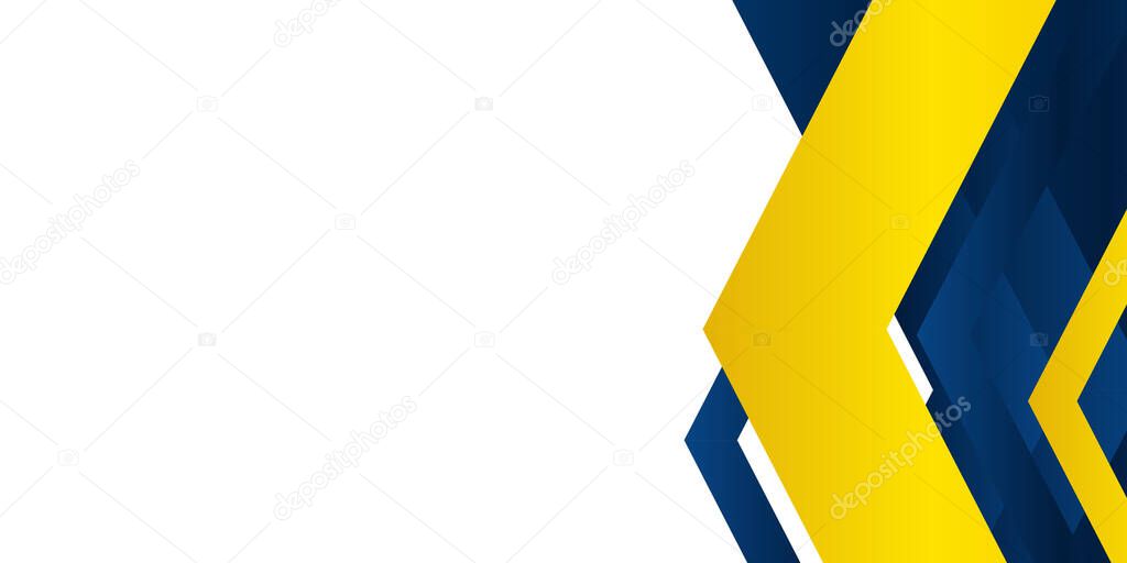 Dark blue yellow shiny triangle abstract background vector presentation design with modern and futuristic corporate concept