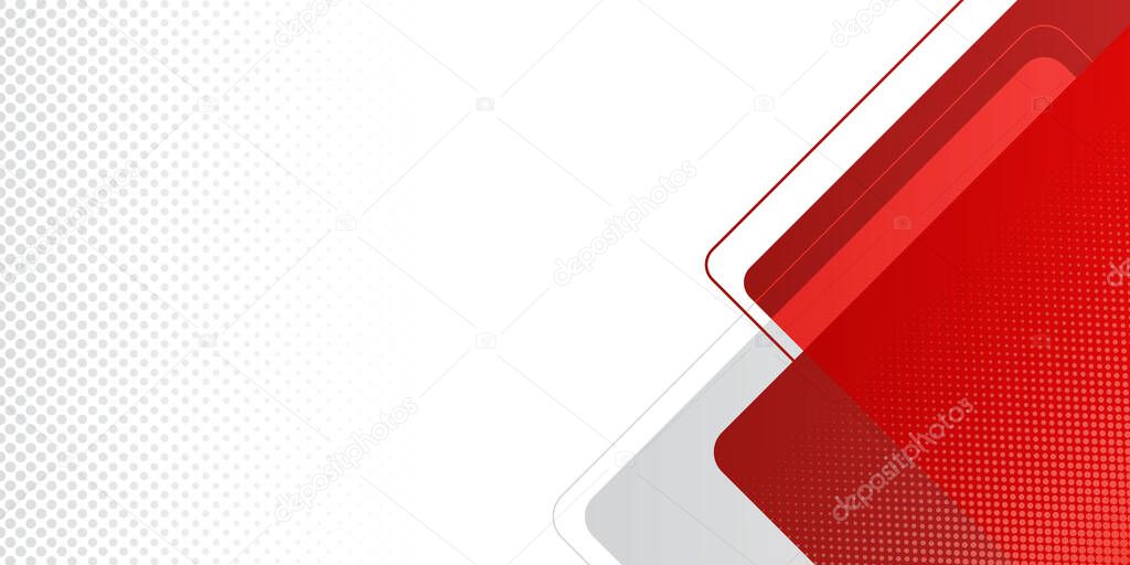 Abstract red and white background. Vector Illustration Modern Red Abstract Design Geometric Square Style Background. Design for presentation design