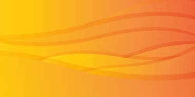 Taze Turuncu Dalgalı Çizgi Soyut Arkaplan Sunum Vektörü İllüstrasyonu