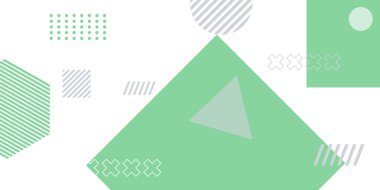 Moda konsepti soyut geometrik tasarım, memphis arka planı. Pankartlar, broşürler, posterler, kapaklar ve afişler için kullanılabilir. Vektör illüstrasyonu