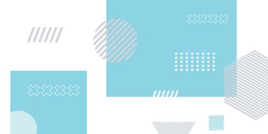 Moda konsepti soyut geometrik tasarım, memphis arka planı. Pankartlar, broşürler, posterler, kapaklar ve afişler için kullanılabilir. Vektör illüstrasyonu