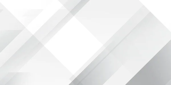Conception Bannière Technologique Avec Carrés Blancs Gris Fond Vectoriel Géométrique — Image vectorielle