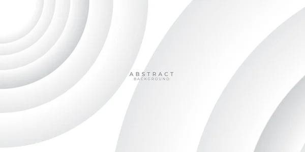 Fondos Blancos Abstractos Con Capas Círculo Ilustración Vectorial Blanco Plata — Vector de stock