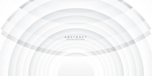 Fondos Blancos Abstractos Con Capas Círculo Ilustración Vectorial Blanco Plata — Archivo Imágenes Vectoriales