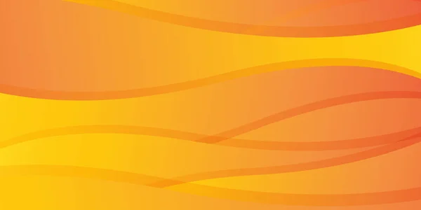 Verse Oranje Gele Golvende Lijn Abstracte Achtergrond Presentatie Vectorillustratie — Stockvector