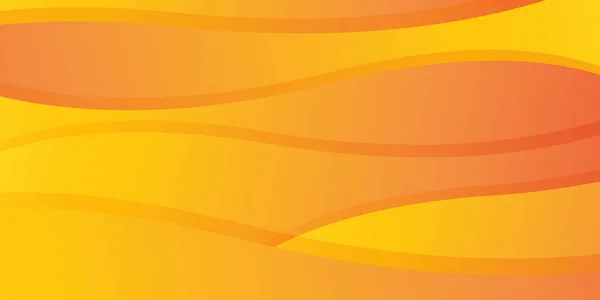 Línea Ondulada Amarilla Naranja Fresca Fondo Abstracto Presentación Vector Ilustración — Vector de stock