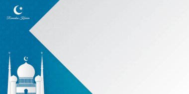 Lüks ramazan arkaplan mavimsi arabesk desenli Arap İslami doğu tarzı. Baskı, poster, kapak, broşür, broşür, afiş için dekoratif tasarım