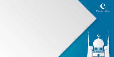 Lüks ramazan arkaplan mavimsi arabesk desenli Arap İslami doğu tarzı. Baskı, poster, kapak, broşür, broşür, afiş için dekoratif tasarım