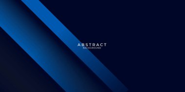 Sunum arkaplanı, iş kartı tasarımı, teknoloji afişi, spor posteri, duvar kağıdı, şirket profili için dinamik soyut grafik unsurlara sahip koyu mavi arkaplan